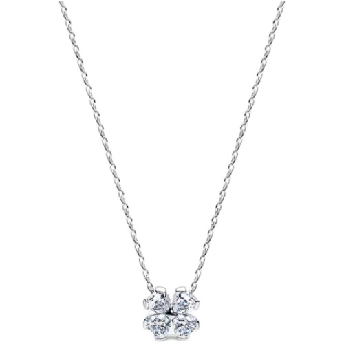 Pandora Clover Collier with Zirconia | Sterling Silver | DV 394502C01-45 | 394502C01-45