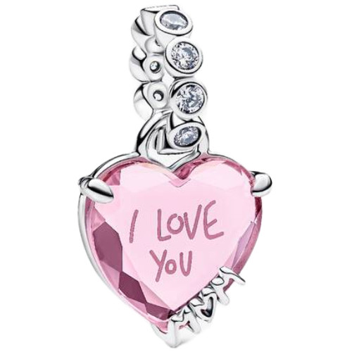 Pandora Heart Dangle with Pink Zirconia | Sterling Silver | DV 794464C01 | 794464C01