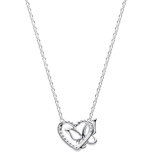 Pandora Heart and Butterfly Collier with Zirconia | Sterling Silver | DV 394477C01-45 | 394477C01-45