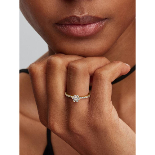 Pandora Flower Ring | 14k Gold-Plated | DV 164499C01-56 | 164499C01-56