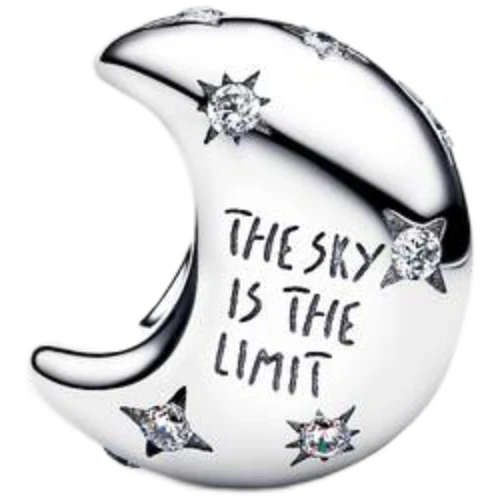 Pandora Moon Charm with Clear Cubic Zirconia | Sterling Silver | DV 794254C01 | 794254C01