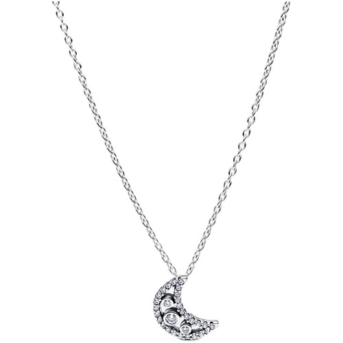 Pandora Moon Pendant Necklace with Clear Cubic Zirconia | Sterling Silver | DV 394259C01-50 | 394259C01-50