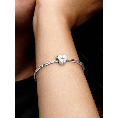 Pandora Polished Nan Heart Charm | Sterling Silver | DV 797031CZ | 797031CZ