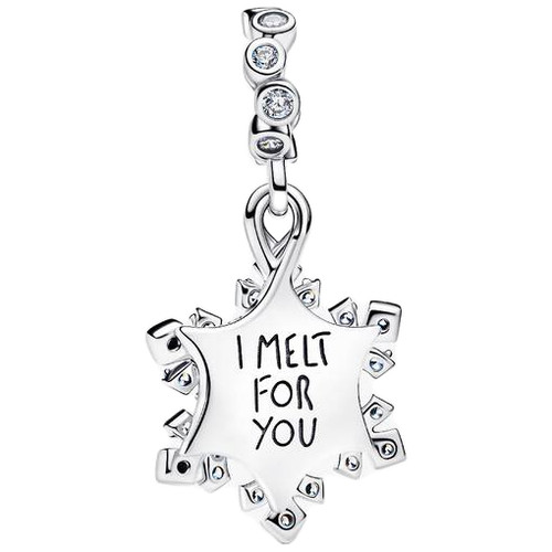 Pandora Snowflake and Star Double Dangle with Clear Cubic Zirconia and Aurora Lab-Grown Opal Resin | Sterling Silver | DV 794142C01 | 794142C01