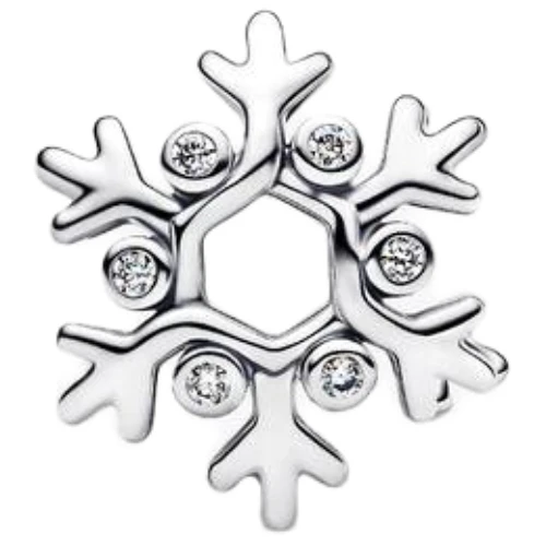 Pandora Snowflake Charm with Clear Cubic Zirconia | Sterling Silver | DV 794249C01 | 794249C01