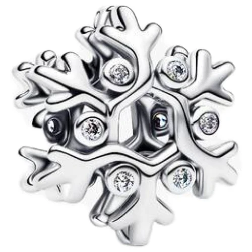 Pandora Snowflake Charm with Clear Cubic Zirconia | Sterling Silver | DV 794249C01 | 794249C01