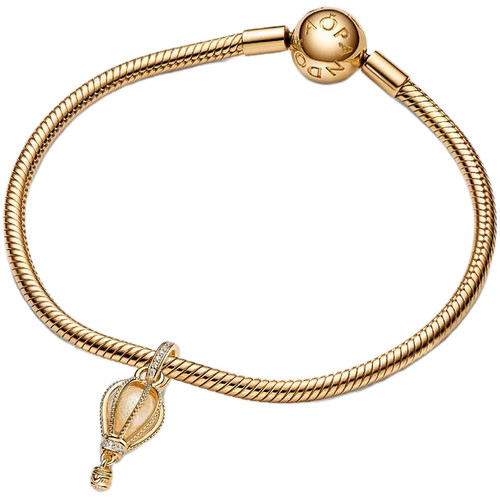 Pandora Sparkling Clear Hot Air Balloon Dangle Charm | 14k Gold Plating | DV 769434C01 | 769434C01