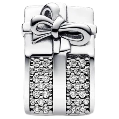Pandora Sparkling Gift Box Charm | Sterling Silver | DV 793603C01 | 793603C01