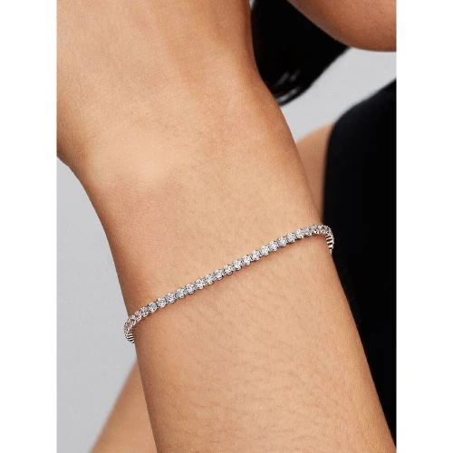 Pandora Tennis Bracelet with Clear Cubic Zirconia | Sterling Silver | DV 593927C01-18 | 593927C01-18