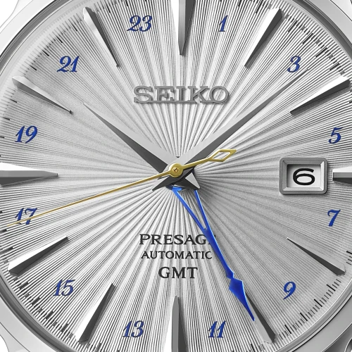 Seiko Presage Cocktail Time GMT Watch | 40.5mm | Automatic | Silver