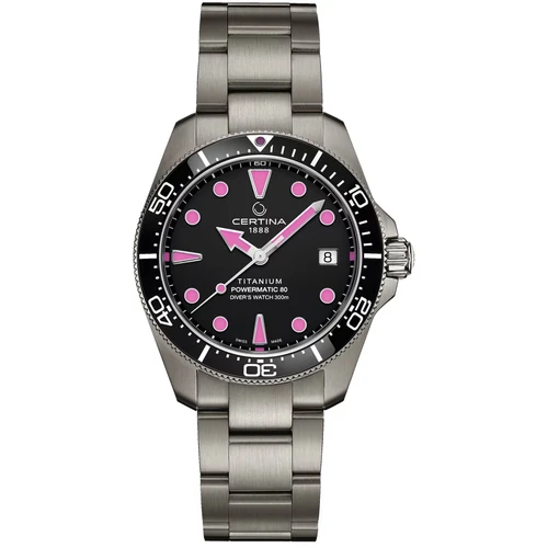 Certina DS Action Diver's Watch | Titanium | Powermatic 80 | 38mm | Swiss Automatic | Black
