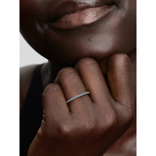Pandora Sparkling Blue Half-Eternity Band Ring | 14k Gold-Plated | 162999C02-58