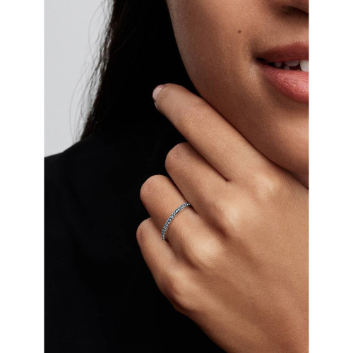 Pandora Sparkling Aquamarine Half-Eternity Band Ring | Sterling Silver | 192999C03-58