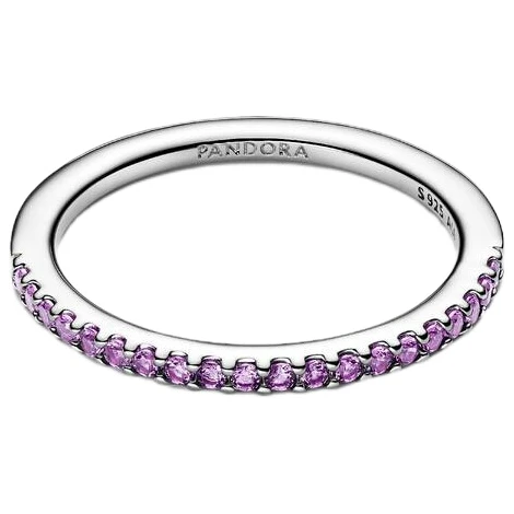 Pandora Sparkling Purple Half-Eternity Band Ring | Sterling Silver | 192999C04-50