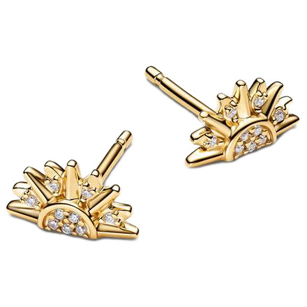 Pandora Celestial Sparkling Sun Stud Earrings | 14k Gold-Plated | 264627C01