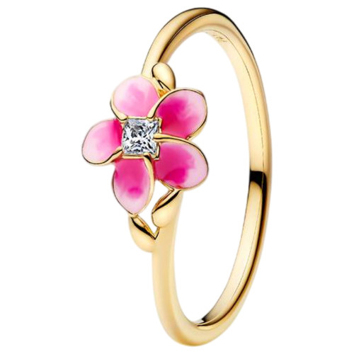 Pandora Disney Moana Flower Ring | 14k Gold-Plated | 163844C01-50