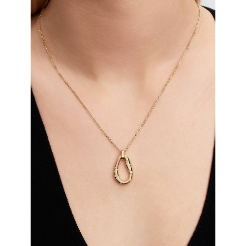 Pandora Organically Shaped Stone-Set Pendant Necklace | 14k Gold-Plated | 364666C01-45
