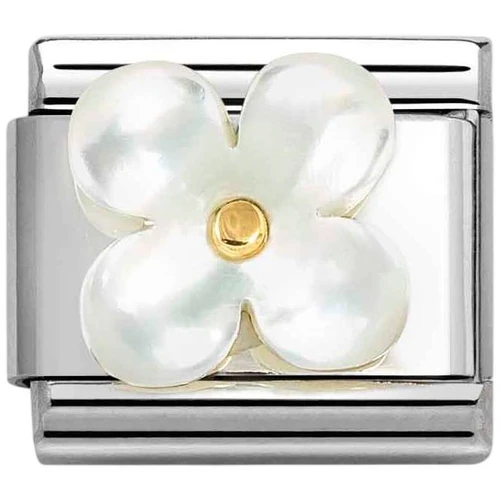 Nomination Composable Classic Charm | Stainless-steel | Flower | White Mother-of-Pearl