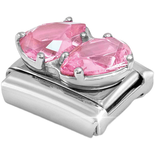Nomination Composable Classic Charm | Stainless-steel | Silver | Pink Twin Drops