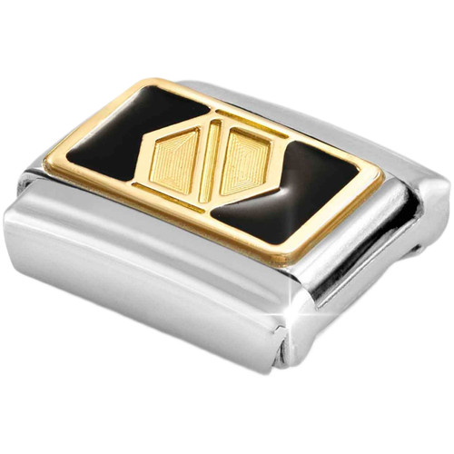 Nomination Composable Classic Charm | Stainless-steel | Bonded Yellow-gold | Screw on Black