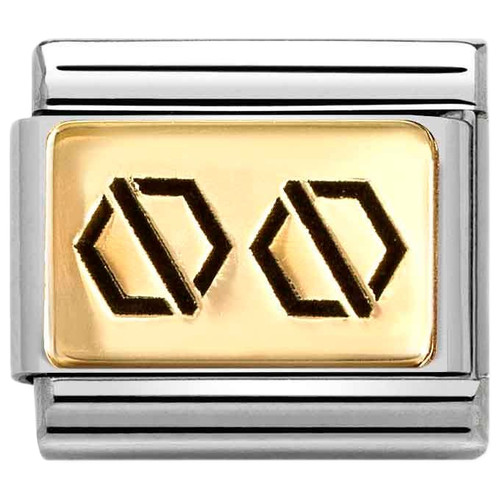 Nomination Composable Classic Charm | Stainless-steel | Bonded Yellow-gold | Two Screws