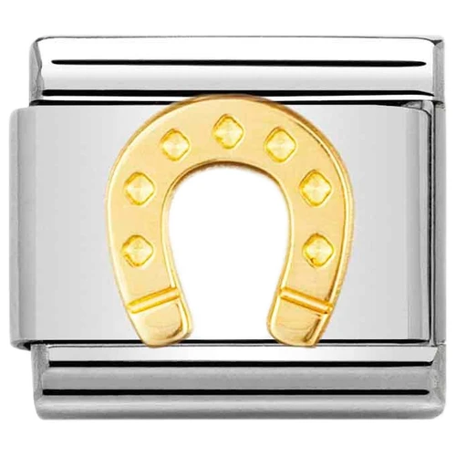 Nomination Composable Classic Charm | Stainless-steel | Bonded Yellow-gold | Horseshoe