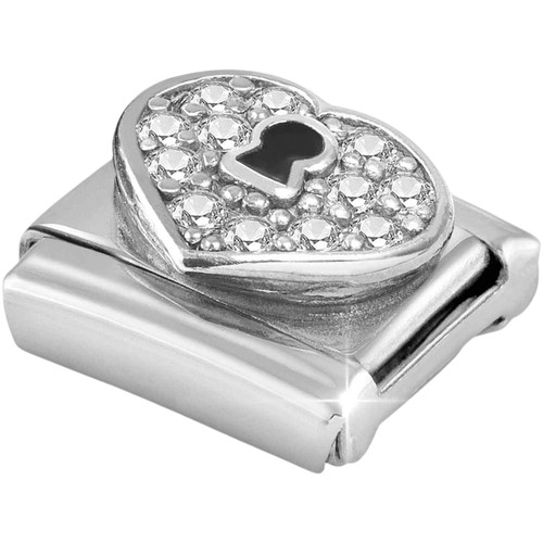 Nomination Composable Classic Charm | Sterling Silver | CZ Heart with Keyhole