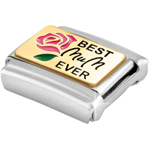 Nomination Composable Classic Charm | Stainless-steel | Bonded Yellow-gold | Best Mum Ever