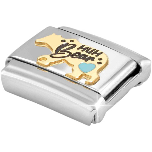 Nomination Composable Classic Charm | Stainless-steel | Bonded Yellow-gold | Mum Bear