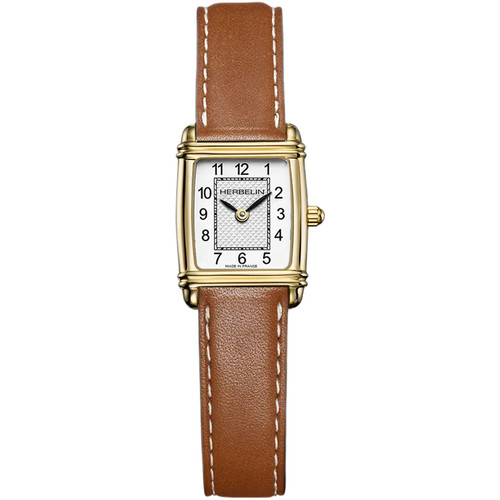 Herbelin Art Deco Watch | 17.8 x 19.40mm | Swiss Quartz | White & Silver