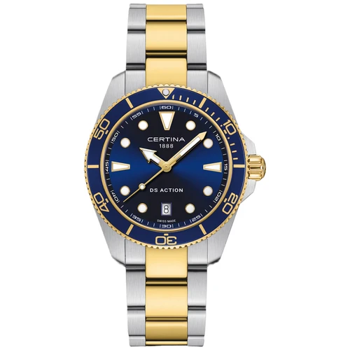 Certina DS Action Watch | 40mm | Swiss Quartz | Blue | Two Tone Bracelet