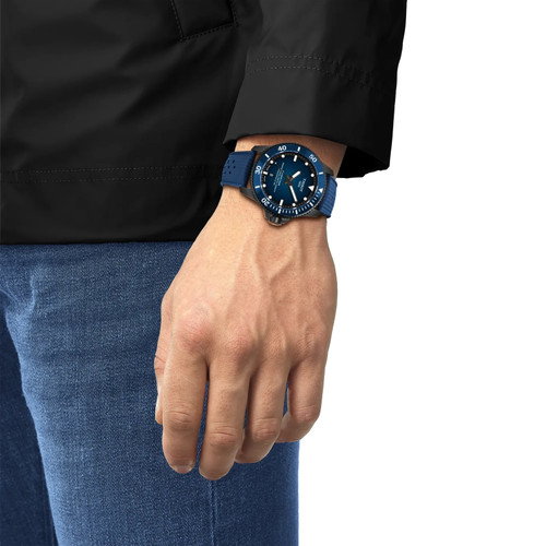 Tissot Seastar 2000 Powermatic 80 Watch | 600M Divers | 44mm | Swiss Automatic | Dark Blue Gradient