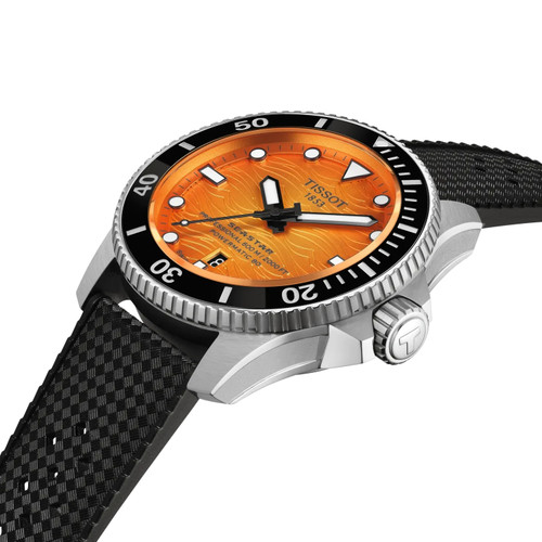 Tissot Seastar 2000 Powermatic 80 Watch | 600M Divers | 44mm | Swiss Automatic | Orange