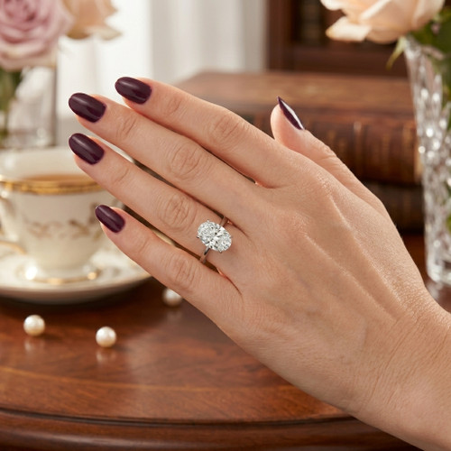 1.01Ct Diamond Solitaire Ring | Oval | Lab | Platinum
