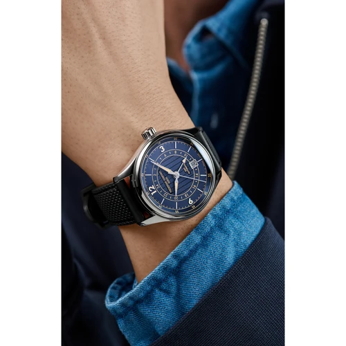 Frederique Constant Classics Runabout GMT Watch | 42mm | Swiss Automatic | Limited Edition | Blue