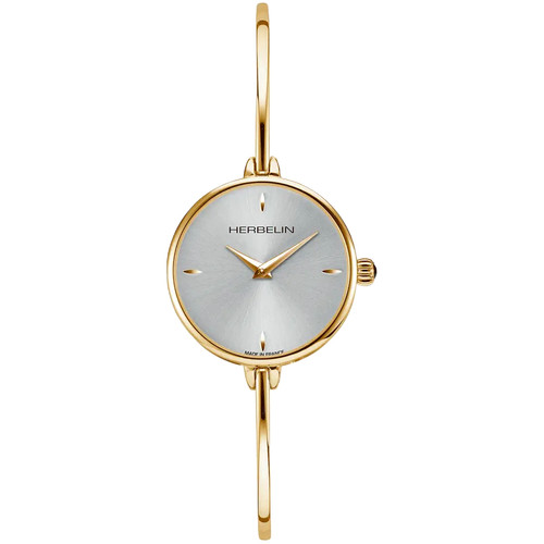 Herbelin Fil Gold PVD Bangle Watch | 26mm | Swiss Quartz | Silver