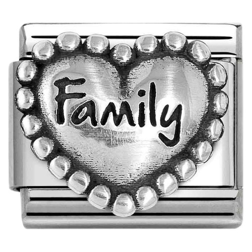 Nomination Composable Classic OXIDIZED SYMBOLS Charm | Silver | Heart with Dots Family