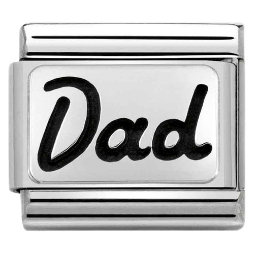 Nomination Composable Classic PLATES OXIDIZED Charm | Stainless-steel | Silver | Dad