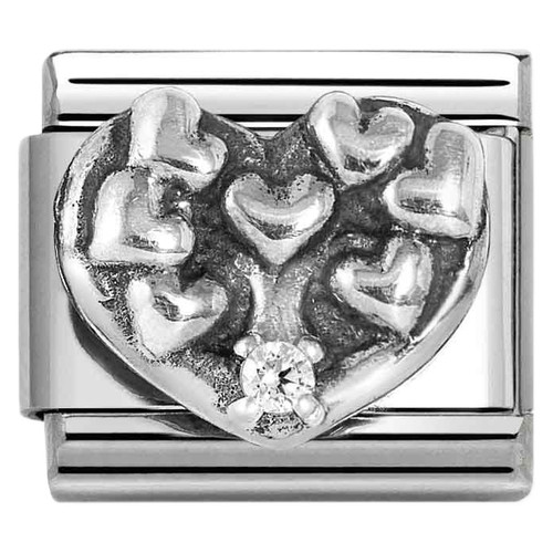 Nomination Composable Classic symbols CZ Charm | Stainless-steel | Silver | Heart Tree of Life