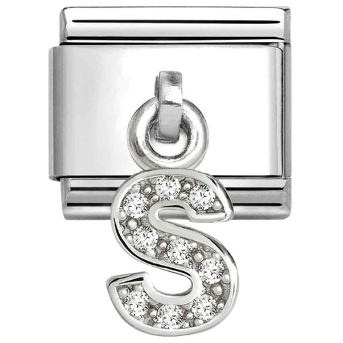 Nomination Composable Classic LETTERS CZ Charm | Stainless-steel | Silver | S