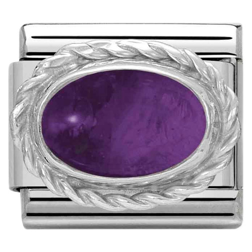 Nomination Composable Classic STONES Charm | Stainless-steel | Silver | Amethyst