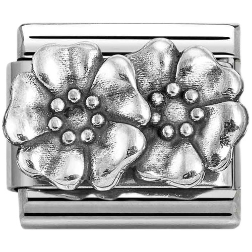 Nomination Composable Classic OXIDIZED SYMBOLS Charm | Silver | Flowers