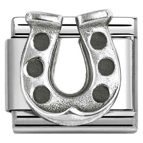 Nomination Composable Classic OXIDIZED SYMBOLS Charm | Silver | Danish Horseshoe