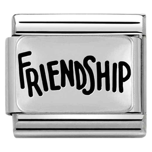 Nomination Composable Classic PLATES OXIDIZED Charm | Stainless-steel | Silver | Friendship