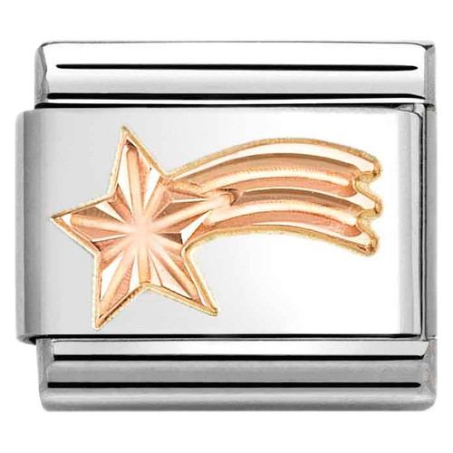 Nomination Composable Classic SYMBOLS Charm | Stainless-steel | 9K Rose Gold | Shooting Star