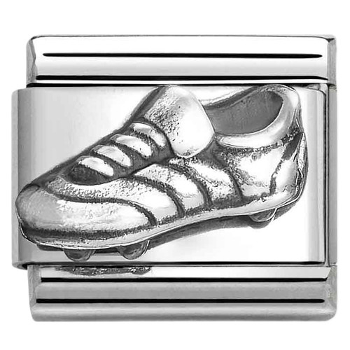Nomination Composable Classic OXIDIZED SYMBOLS Charm | Stainless-steel | Silver | Football Boot