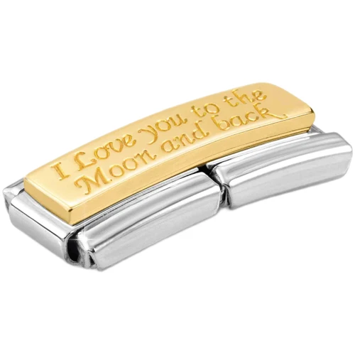 Nomination Composable Classic PLATES Charm | Stainless-steel | 18k Gold | Engravable Plate