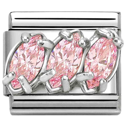 Nomination Composable Classic ZODIAC Charm | Stainless-steel | Silver | Pink Trilogy