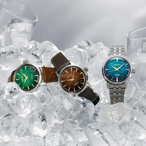 Seiko Presage Cocktail Time Crushed Ice Watch | Emerald Mist | 38.5mm | Automatic | Blue