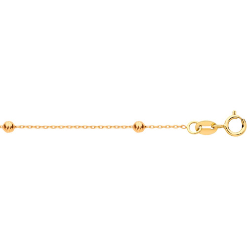 9ct Yellow Gold Bead and Link Chain 1.8mm